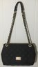 A58. DKNY Donna Karan New York, Black Quilted Handbag, Chains