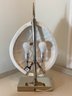Shell And Polished Nickel Dimmer Lamp / Lillian August