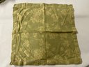 9 Small And 10 Large Dinner Napkins Sets With Flower Design And Leaves                      C3
