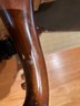 Lillian August Leather Bench W Carved Legs