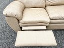 Large Ashley Furniture Leather Reclining Sectional (Beige) (single Armchair Not Included)