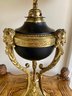Dramatic French Table Lamp With Black Shade With Chain Pulls (LOC:S1)