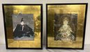 Two Framed Oriental Prints With Foil Matting
