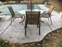 By Classic Patio Octagon Table & 4 Sling Back Chairs