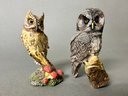 World Of Owls On Tiered Wooden Display