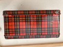 Vintage Lunchbox, Red And Black Scotch Plaid