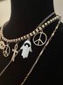 Peace Sign Evil Eye Ankh Cross  Necklace Lot