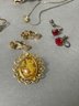 Great Collection Of Clip On Earrings, Watch, Pin & Necklace