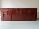 Modern Lacquer Rosewood Office Credenza