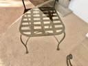 Bronze Patinated Metal Glass Top Table And One Chair