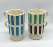 Set Of Vintage Stacking Ceramic Mugs