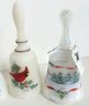 Lot Of 4 Fenton Hand-Painted Holiday Decorative Bells