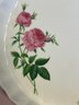 A Christineholm  Fluted Porcelain Quiche/Tart Baking  Dish Floral Pink Rose Design