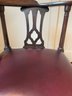 Chippendale Leather Corner Chair