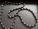 Black, Gold And Silver Beaded Necklace