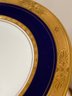 LOOK 84 Piece LARGE SET Royal Worcester Bone China Diana 84 PIECE Dining Set Colbalt Blue Gold Encrusted Band