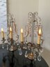 Pair Sweet Antique Crystal Table Lamps  (LOC: S1)