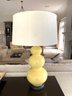 Pair Ceramic Stacked Ball Lamps