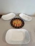 'Romance' By Karen Hillard Crouch, Made In Italy White Serving Dishes With Tomatoes In Relief Design