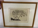 Small Black And White Lithograph Pencil Signed And Numbered