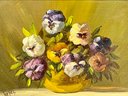 Floral Oil On Board Painting Signed Lippes