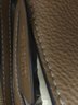 A55. Michael Kors Camel Embossed Leather Shoulder Strap Handbag.