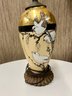 Vintage Signed 'Potter' Oriental Bird Design Lamp Ceramic/Porcelain