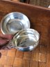 Sterling Silver - Pair Of Reticulated Rimmed Bowls And Porringer Bowl