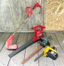Lot Of Various Electric Lawn Care Tools Including Toro, WEN, And Black & Decker