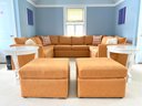 Mitchell Gold & Bob Williams Linen Sectional Sofa In Apricot