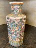 Chinese Ceramic Vase With Dragon And Flowers Japanese Kutani Style 6x5x15'