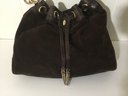 A13. Hobo Brown Suede Bolero Style Handbag, Purse