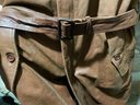 Vintage Full Length Lined Leather Duster Coat Mens