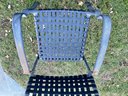 Set Of 6 Patinated Aluminum Outdoor Arm Chairs
