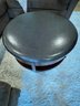 Round Leather Top Coffee Table