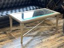 Cerused Glass Top Coffee Table