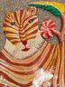 Tiger Painted On Metal Home Decor Wall Art 24'