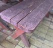 Redwood Table And Four Benches