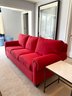 Avery Boardman Queen Size Sleeper Red Club Sofa