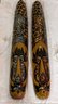 Two Hand Painted Wooden Carvings