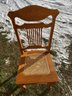 4 Solid Oak & Cain Seat Chairs