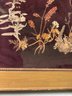 Framed Dried Flowers On Velvety Fabric Back