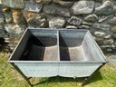 Antique Norge Galvanized Metal Double Wash Bin