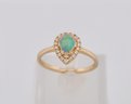 Pear Shape Opal Diamond Halo Ring