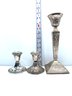 Gorham Weighted Candle Holders - Taller Detailed Victorian Style Weighted Silver Candle Holder