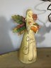 Give Thanks Angel With Driftwood Decor And Wire Beaded Fruit Piece