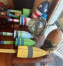 Nautical Decorations  Wooden Buoys  Glass Orb