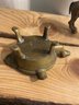 Antique Brass Camel Ashtray And Metal Camel Figure