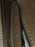 A55. Michael Kors Camel Embossed Leather Shoulder Strap Handbag.
