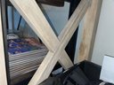 Rustic Wood Framed Storage Shelves